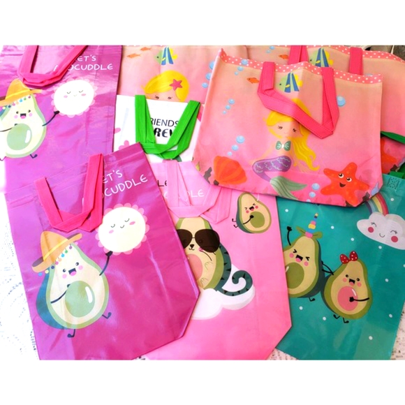 Tote/Reusable Bags Avocado&Mermaid Bundle Of 4 Pieces - Picture 2 of 6